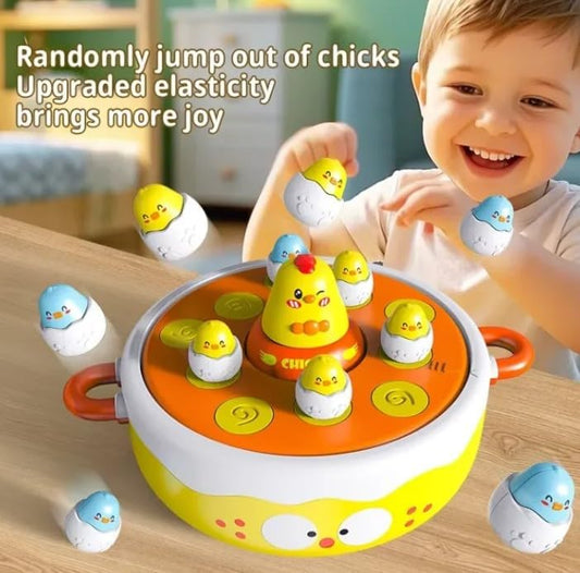 Kids Cute Chick Fishing & Bouncing Carousel Game