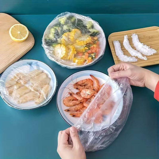 Disposable Food Cover Pack Elastic Plate & Bowl Covers (100 pcs)