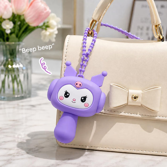 1Pc Silicon Kuromi Keychain With Sound