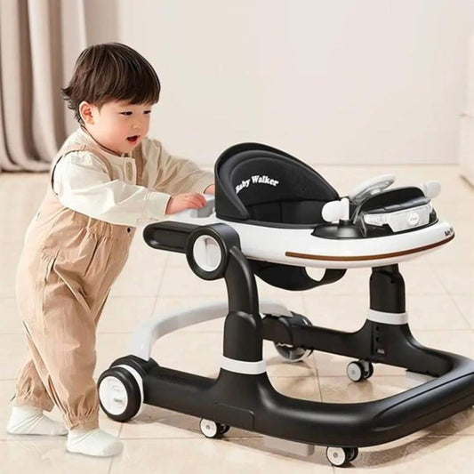 Multi-functional Baby Steering Walker With Light & Music - Black