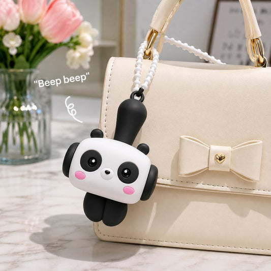 1Pc Silicon Panda Keychain With Sound