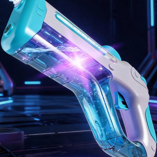 Electric Transparent Water Shoot Firing Gun With Lights