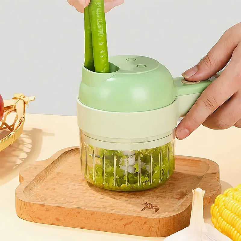 Rechargeable 4 In 1 Electric Vegetable Cutter