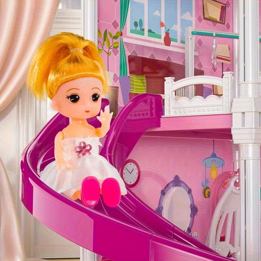 106Pcs DIY Girls Castle Doll House