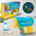 10 Holes Electric Colorful Bubble Gun With Light