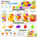 9-Piece Reusable Fruit-Shaped Ice Cubes Set