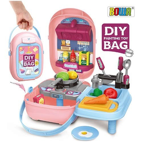 Bowa's Cooking Suitcase - DIY Painting Toy Bag
