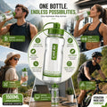 1500ML Sports Water Bottle with Straw & Carry Loop – BPA Free Leakproof Gym & Travel Bottle