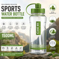 1500ML Sports Water Bottle with Straw & Carry Loop – BPA Free Leakproof Gym & Travel Bottle