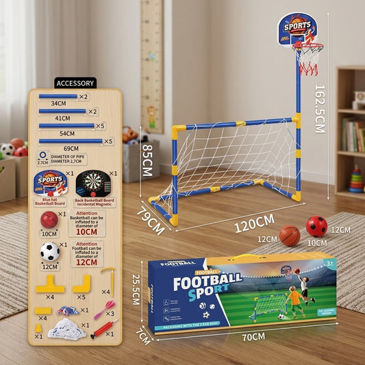 162cm Kids Football & Basketball Goal Post Play Set