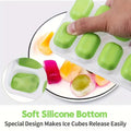 18 Cubes Silicone Base Ice Cube Tray with Lid