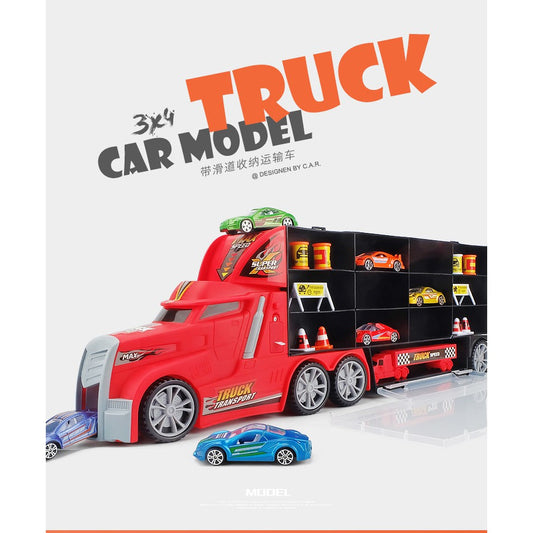 Container Storage Truck with Diecast Vehicles