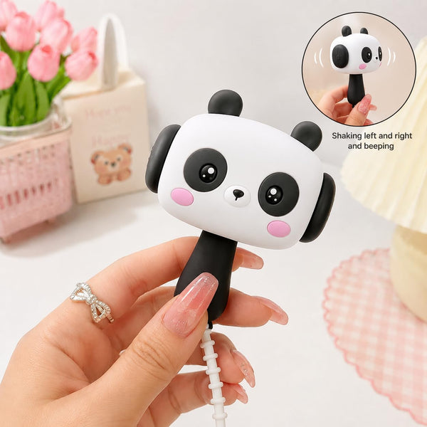 1Pc Silicon Panda Keychain With Sound
