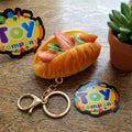1Pc Squishy Strawberry Pastry Keychain