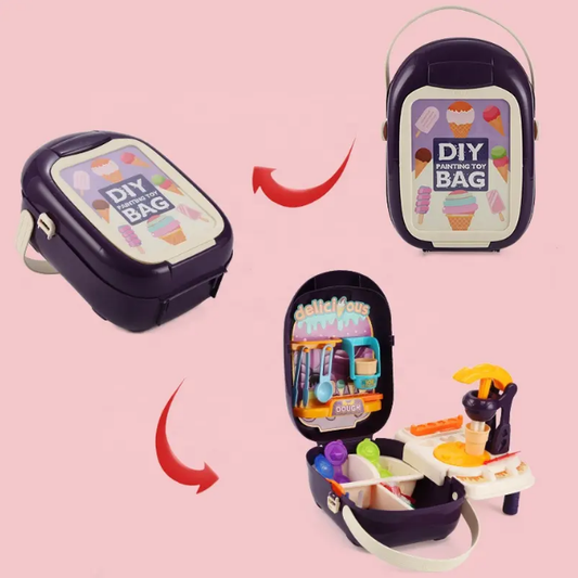 Bowa's Ice-cream Dough Suitcase - DIY Painting Toy Bag