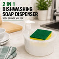 2 In 1 Dishwashing Soap Dispenser with Sponge Holder – Kitchen Sink Soap Pump Organizer
