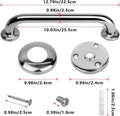 2 Pack Stainless Steel Grab Bar – Heavy Duty Bathroom Safety Grip Handle
