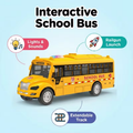 2in1 Inertial Mini School Bus & Track Set With Car
