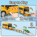 2in1 Inertial Mini School Bus & Track Set With Car