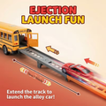 2in1 Inertial Mini School Bus & Track Set With Car