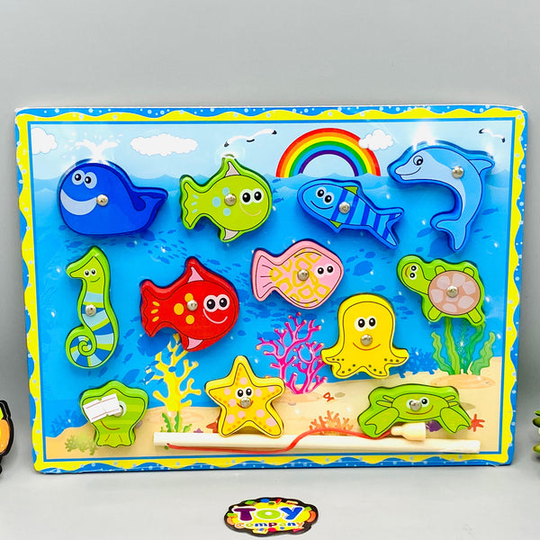 2in1 Wooden Ocean Themed Fishing Game