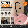 360° Bendable Silicone Tap Extension Faucet Nozzle – Soft & Shower water (Random Color)