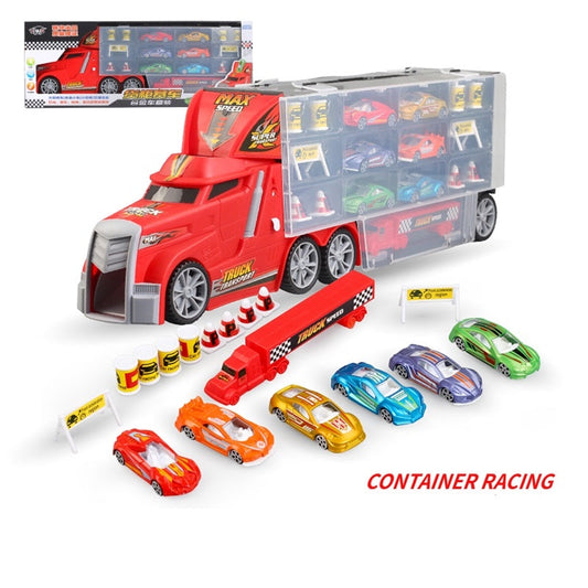 Container Storage Truck with Diecast Vehicles