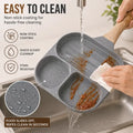 3 Hole Non Stick Frying Pan for Eggs Pancakes and Breakfast