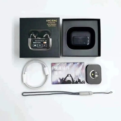 Black A9 Pro ANC Bluetooth Earbuds