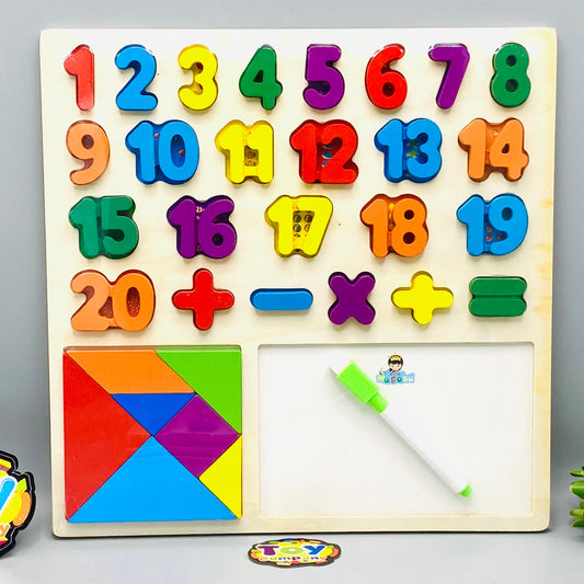 3in1 Wooden Numbers & White Board