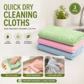 3PCS Reusable Quick Drying Cleaning Cloths – Super Absorbent Kitchen Cleaning Towels