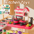 45Pcs Mini Kids Pretend Play Kitchen Cooking Play Set