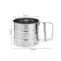 Stainless Steel Flour Sifter – Hand Press Baking Sieve