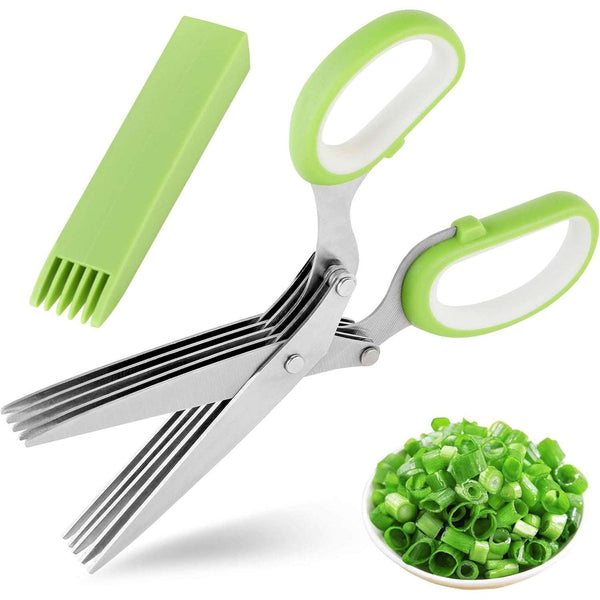 5-Layer Stainless Steel Herb & Vegetable Scissors