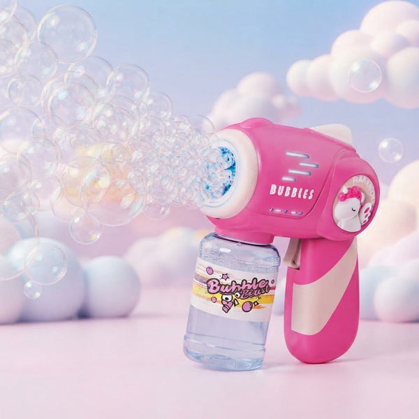 Mini 5 Holes Unicorn Themed Colorful Bubble Gun