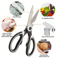 5-in-1 Multi Functional Kitchen Scissors, Stainless Steel Heavy Duty