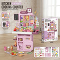 68Pcs DIY Pretend Play Kids Kitchen Cooking Counter Set