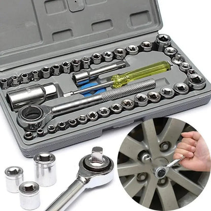 40pcs Aiwa Socket Wrench Tool Kit