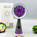 7 Inches Rechargeable Digital Display Cooling Fan With Lights