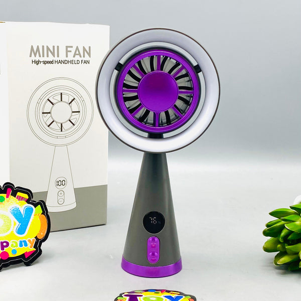 7 Inches Rechargeable Digital Display Cooling Fan With Lights