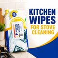 80PCS Kitchen Cleaning Wipes for Stove & Kitchen Surfaces – Heavy Oil & Grease Remover Wet Wipes