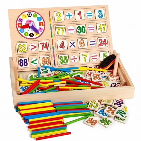 Wooden Multi-functional Digital Computing Learning Box