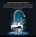 Water-saving foaming nozzle faucet with digital temperature display and energy-efficient water-saving design