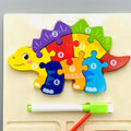 Wooden Mini Dinosaur Puzzle & White Board