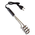 Electric water heater coil immersion rod with black plug and cord for heating liquids