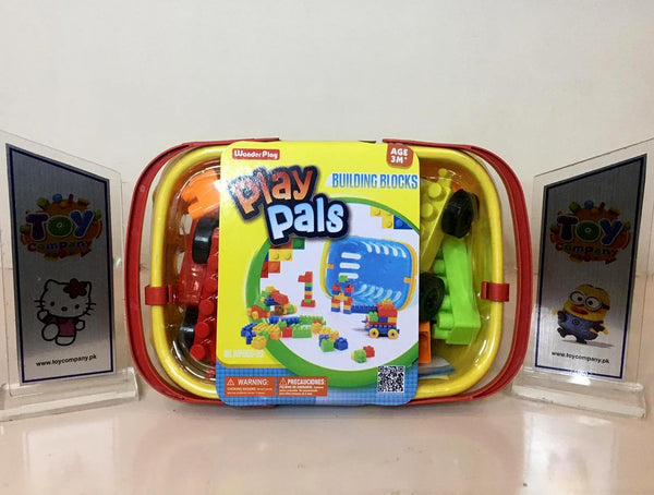 Play Pals Learning Bucket Building Blocks