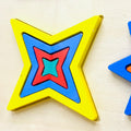 9Pcs Wooden Shapes Themed Puzzle Board