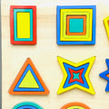 9Pcs Wooden Shapes Themed Puzzle Board