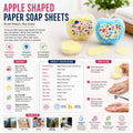 Apple Shaped Portable Paper Soap Sheets – Travel Friendly Hand Wash Soap Paper