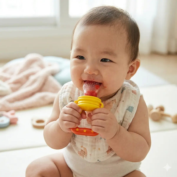 Baby Fresh Food Feeder Pacifier  Fruit Feeder & Teething Toy for Infants & Toddlers  Safe Baby Feeding Pacifier